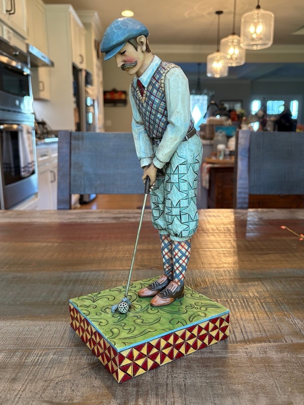 JIM SHORE Heartwood Creek PUTTING GOLFER Figurine 12+ Inches TALL 2005 **HTF**